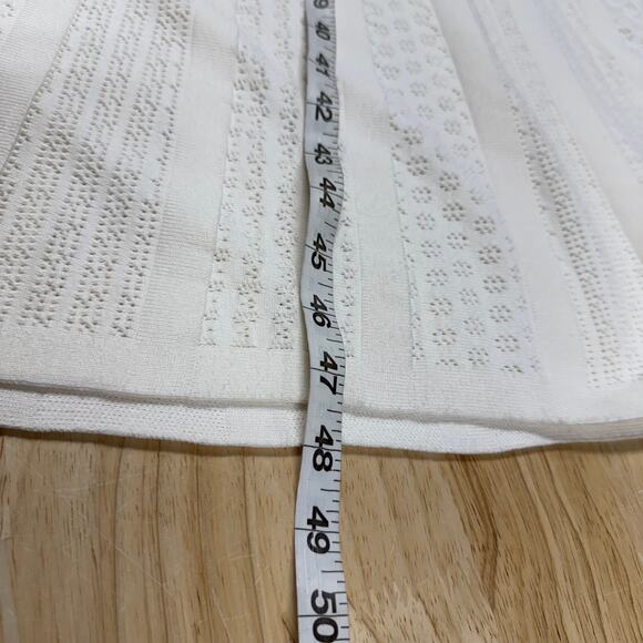 Boss Hugo Boss NWT C Feli Pointelle Fit and Flare Sweater Dress White Size XXL - Picture 8 of 12